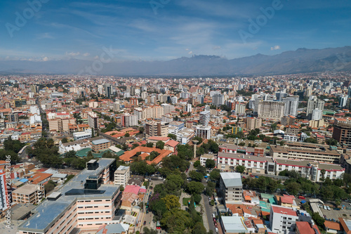 Aerial View of Cochabamba  Bolivia at daytime
