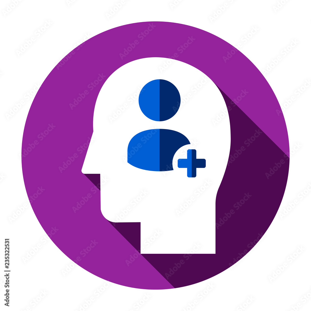 Friendship social icon. Head with add friend sign Friendship social icon. Head with add friend sign