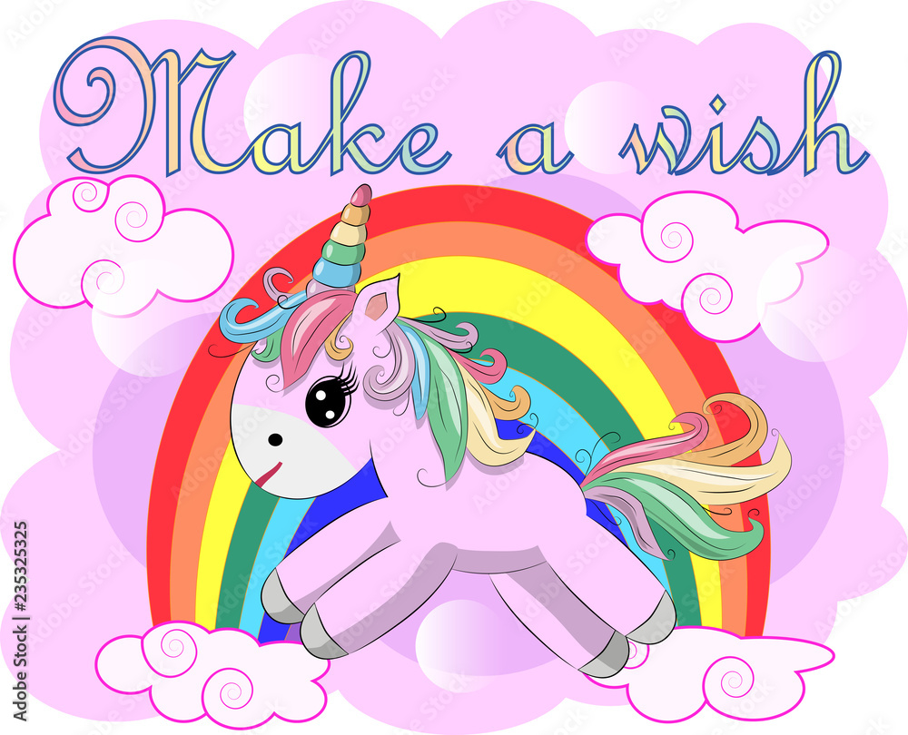 Unicorn vector illustration drawing with rainbow writing Dreamer. Unicorn's head cartoon, isolated on white background. Unicorn vector illustration drawing with rainbow writing Dreamer. Unicorn's head cartoon, isolated on white background.