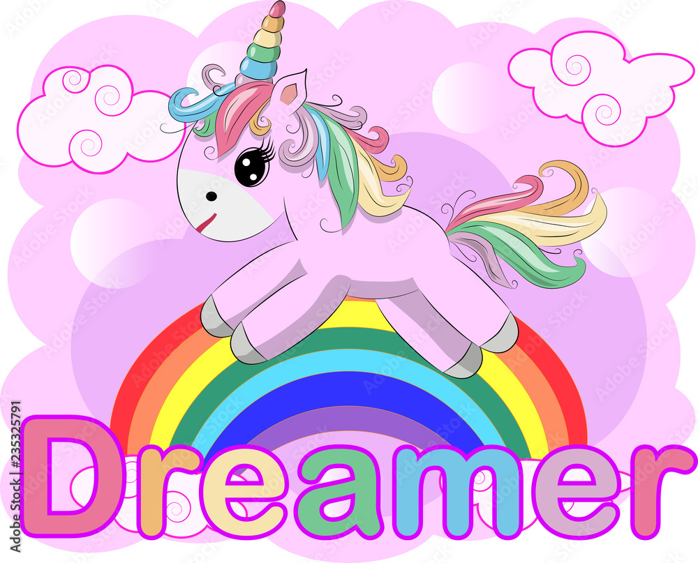Little Dreamer Unicorn Print Top