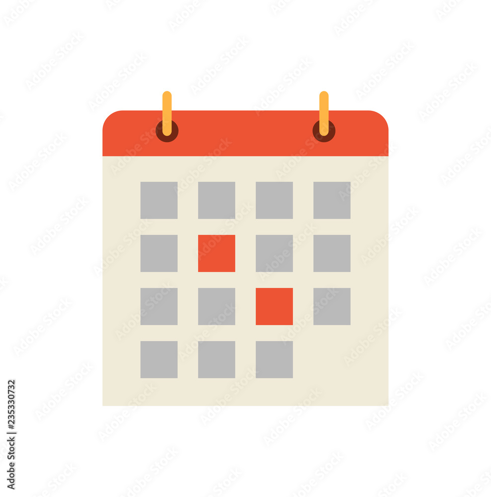 Calendar Dates and Days Icon Vector Illustration Calendar Dates and Days Icon Vector Illustration