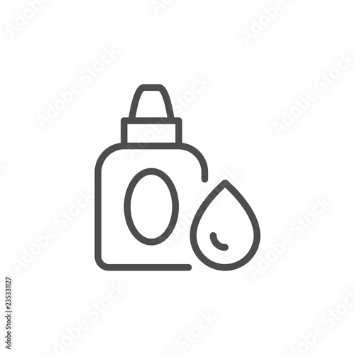 Medical drops line icon