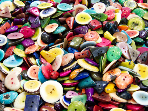 colorful buttons on a table