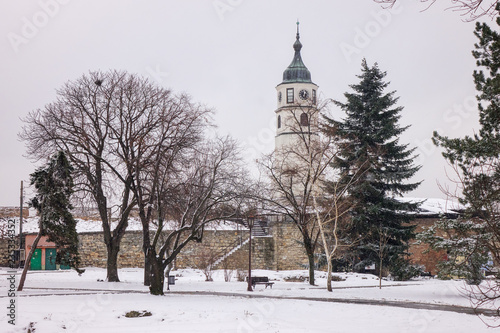 park under snow