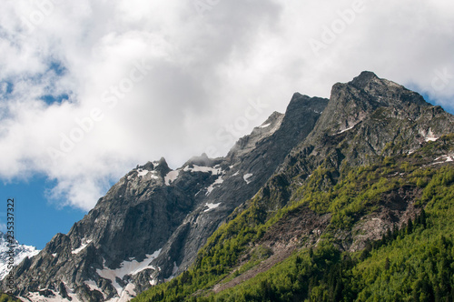 The beautiful landscape of the Caucasus Mountains Dombai
