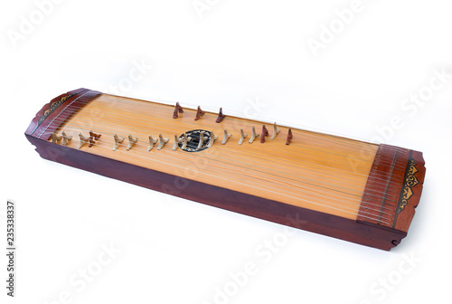 Kazakh national harp jetygen isolated on white background