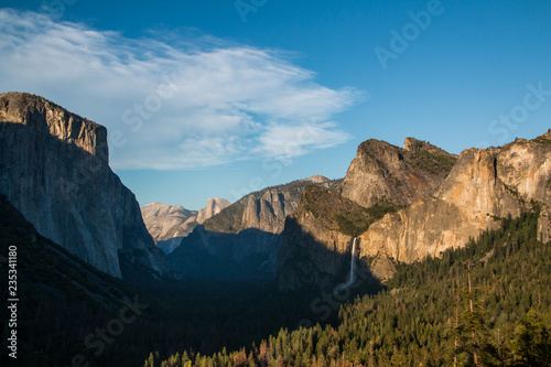 yosemite valley in the sunset