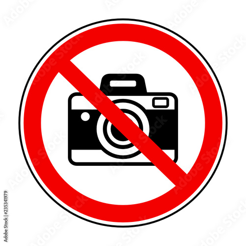 znak zakaz fotografowania