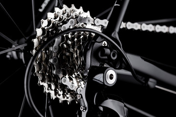 Wandcirkels Fietsen Detail van ketting en derailleur  © stockphoto-graf