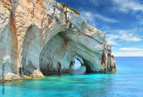 Blue caves on Zakynthos island - Greece
