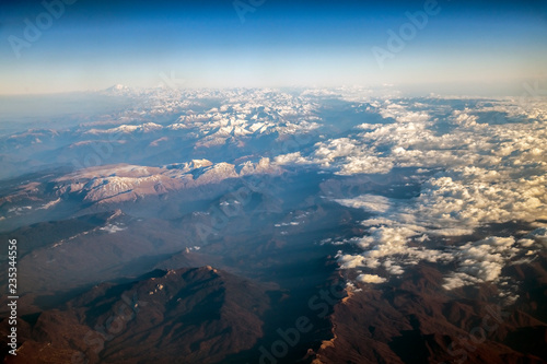 Top view of Caucasus Mountains in Krasnodar region, Russia