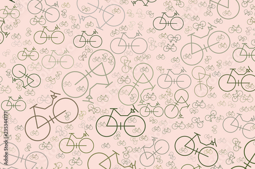 Outline of bicycle illustrations background abstract, hand drawn texture. Backdrop, template, decoration & concept.