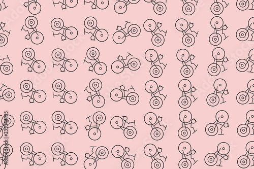 Abstract outline of bicycle. Digital  wallpaper  decoration   web.