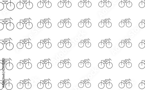 Abstract illustrations of outline of bicycle, conceptual. Vector, background, template & style.