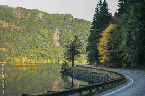 winding road lake crescent Washington state