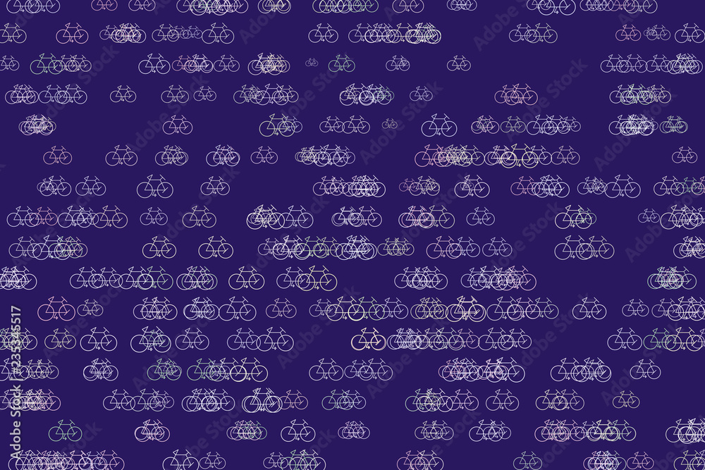 Naklejka premium Abstract outline of bicycle generative art background. Pattern, details, wallpaper & graphic.