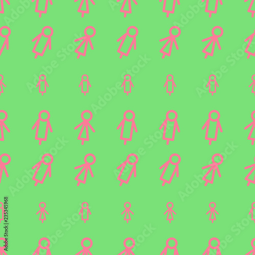 Seamless illustrations of sign of male or female. Wallpaper, repeat, texture & generative.