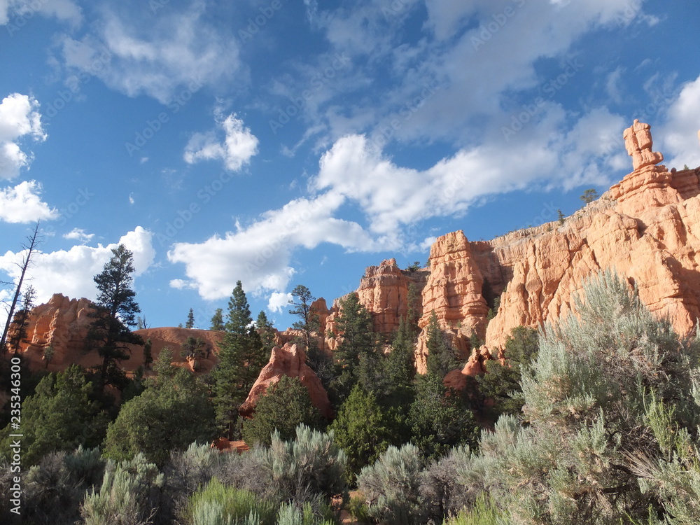 View of Bryce Canyon Sky in utah usa