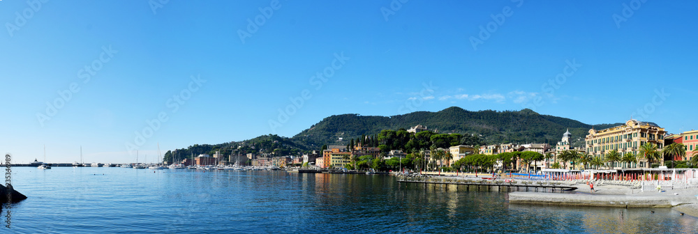 Panorama view over santa Margherita Ligure resort