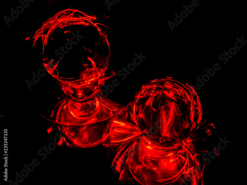 Two Lensballs that Apear to be Electrically Charged