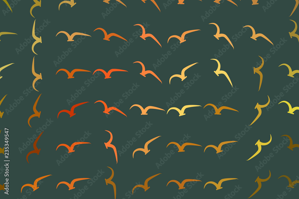 Illustrations of flying birds. Artwork, creative, effect & pattern. Illustrations of flying birds. Artwork, creative, effect & pattern.