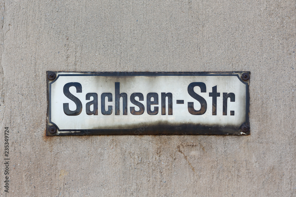 Sachsen sign on wall of building Sachsen sign on wall of building