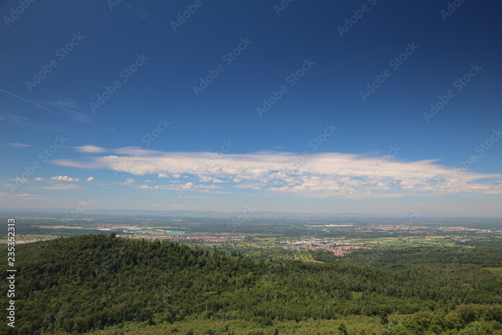 Schwarzwald - Blick nach Frankreich bei klarem Wetter