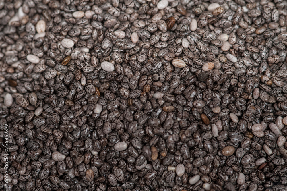 Chia seeds closeup Chia seeds closeup
