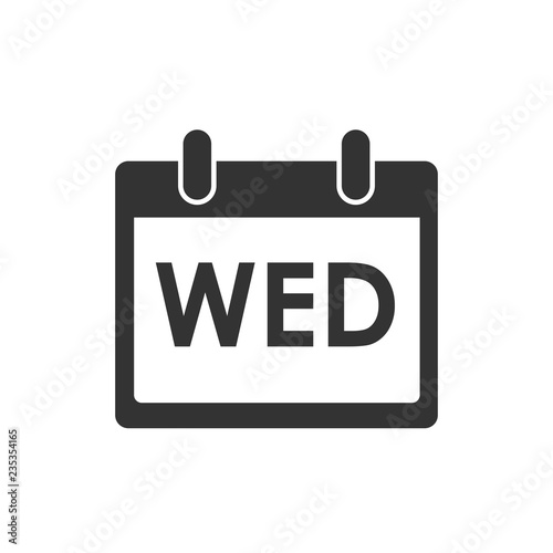 Calendar, day, event icon. Wednesday. Vector illustration, flat design. © GlopHetr