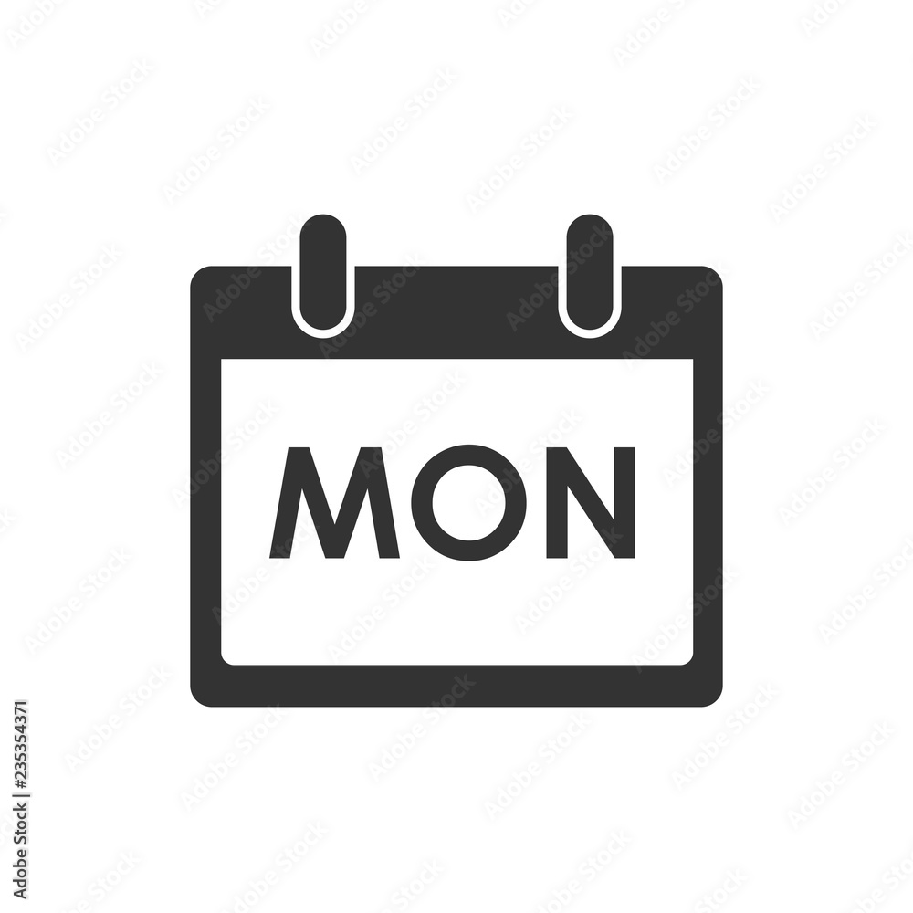 Calendar, day, event icon. Monday. Vector illustration, flat design. Calendar, day, event icon. Monday. Vector illustration, flat design.