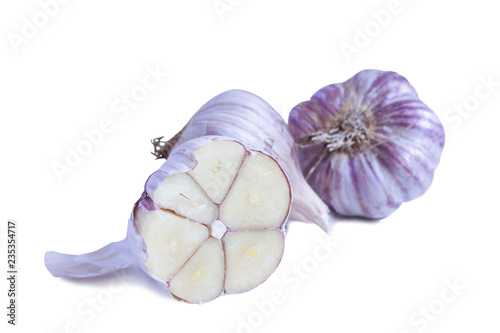 dry spicy garlic with one head cut in half