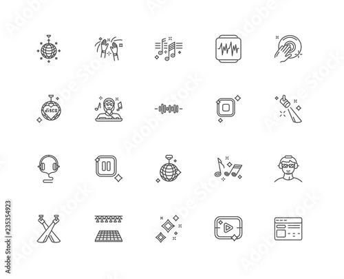 Simple Set of 20 Vector Line Icon. Contains such Icons as Browse