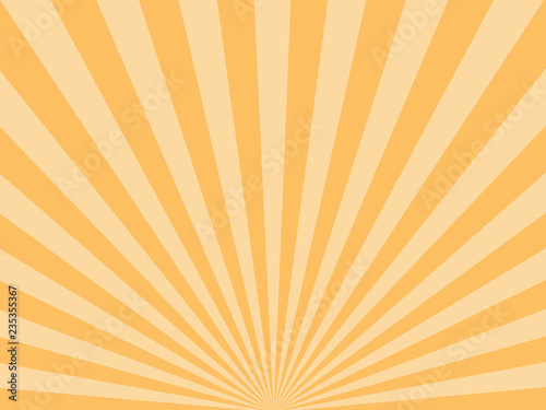 Sunburst, starburst background, converging lines. Vector illustration.