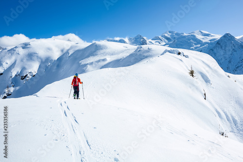  Ski Touring in Alps, Chamonix.