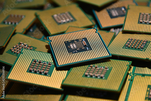 Obraz na płótnie old computer Chip Processors