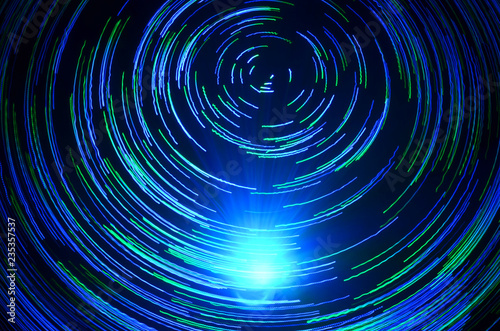colored vortex effect created by fiber light source. abstract background