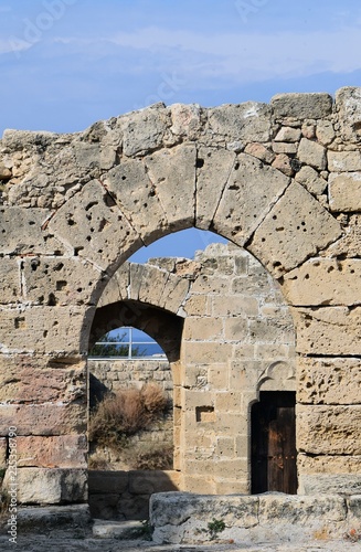 Ruins of an ancient castle(fragment). Kyrenia castle.The Turkish Republic Of Northern Cyprus