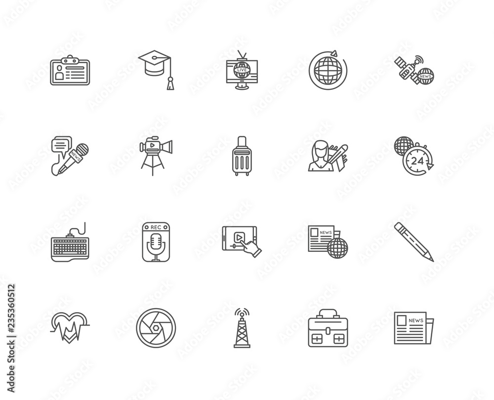 Simple Set of 20 Vector Line Icon. Contains such Icons as Studen Simple Set of 20 Vector Line Icon. Contains such Icons as Studen