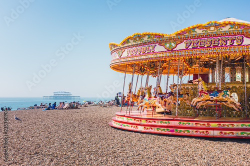 Carousel in Brighton, England. photo