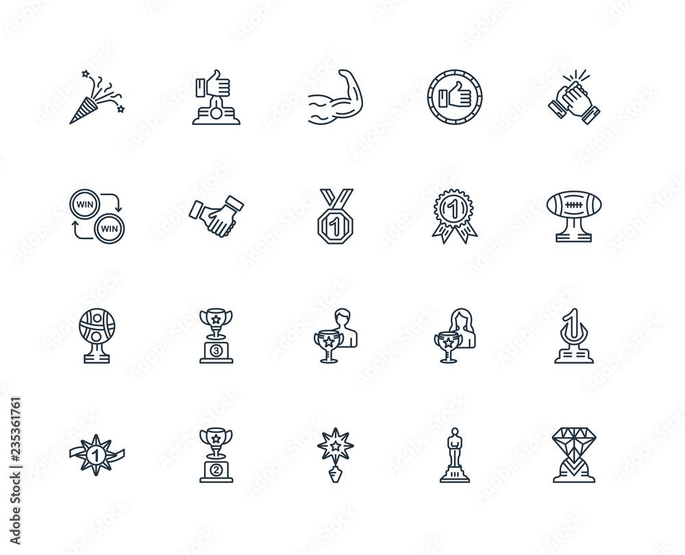 Set Of 20 Universal Editable Icons. Includes Elements Such As Tr