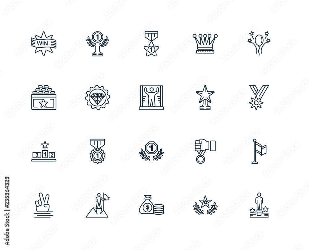 Set Of 20 Universal Editable Icons. Includes Elements Such As Wi