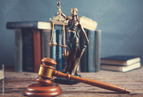 judge with  book and lady justic