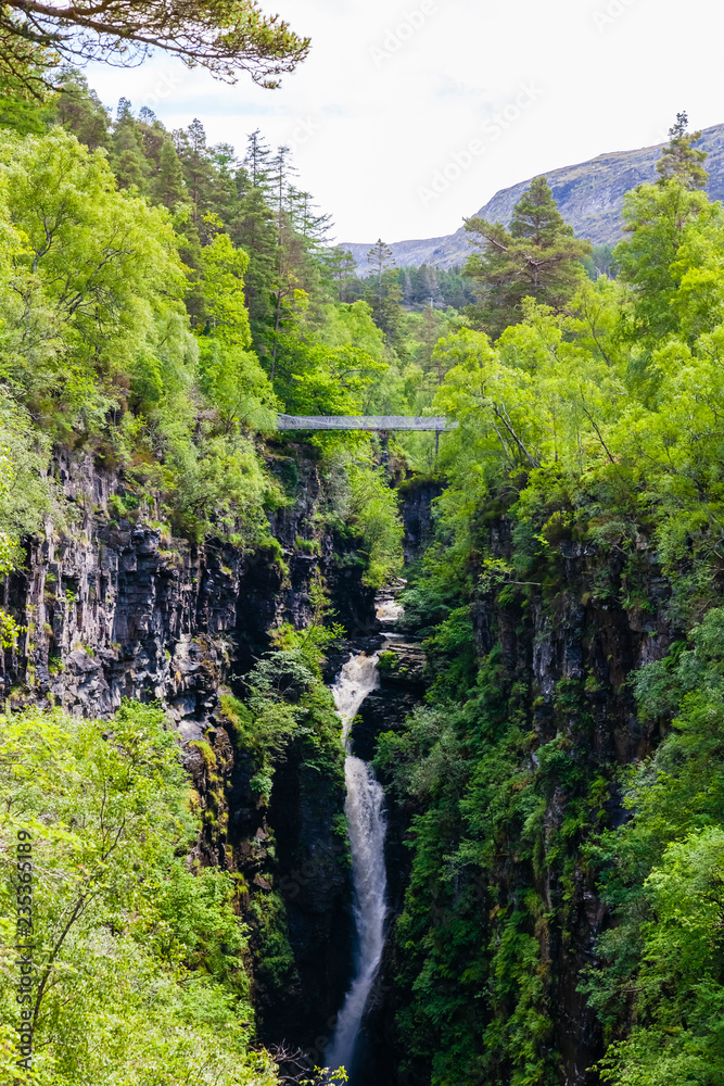 Vereinigtes Königreich, Schottland, Corrieshalloch Gorge National Nature Reserve, Falls of Measach