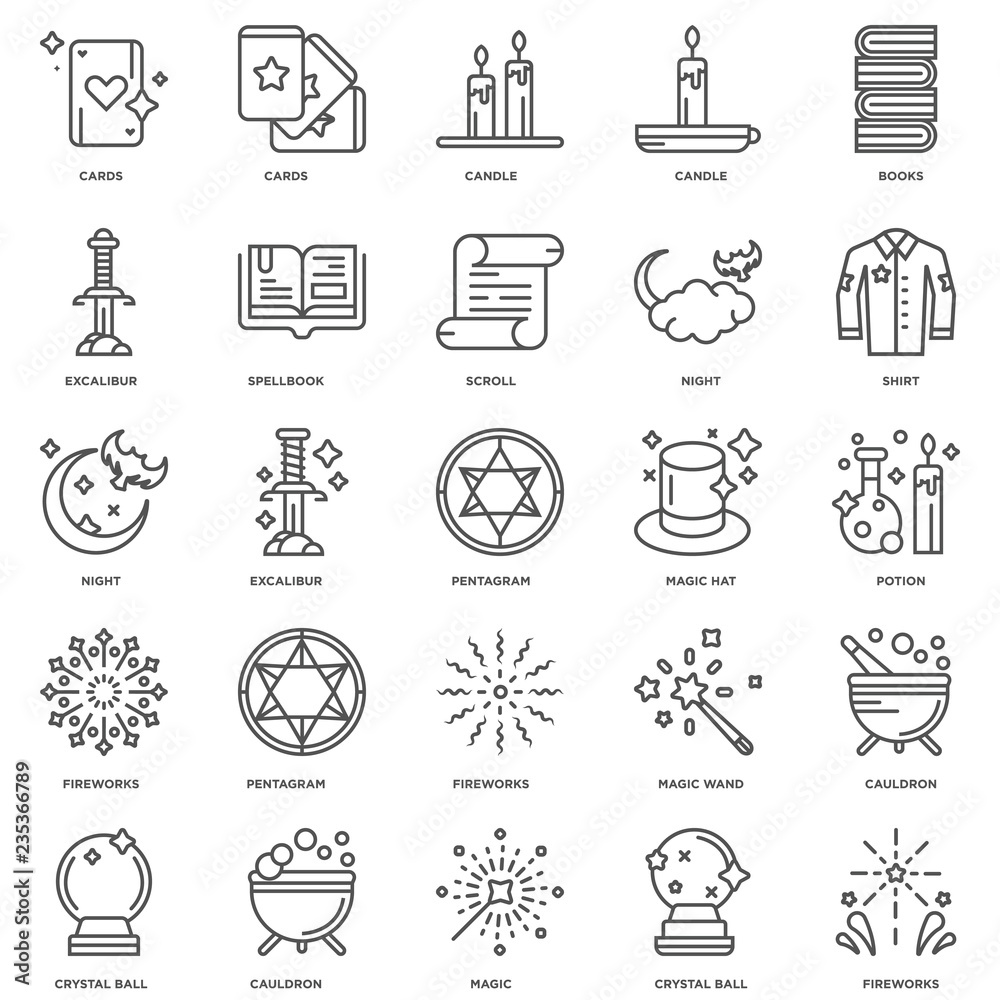 Simple Set of 25 Vector Line Icon. Contains such Icons as Firewo