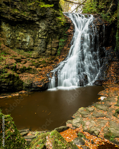 Hareshaw Linn. Waterfall  Northumberland. England  UK