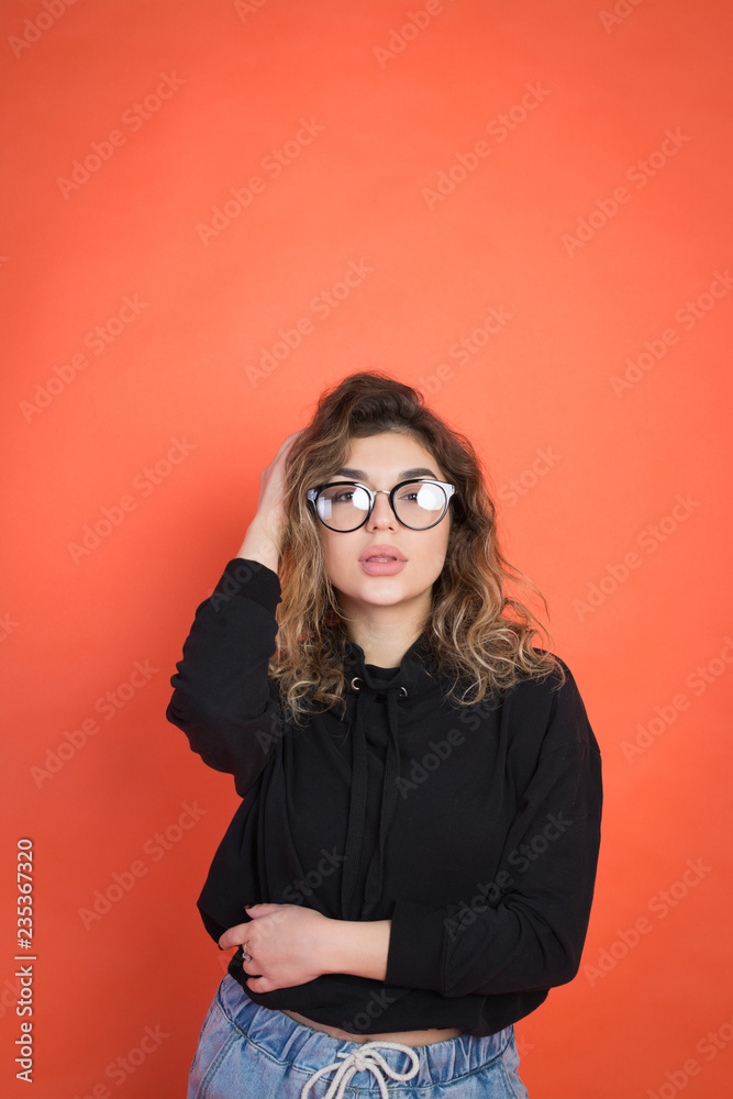 portrait of beautiful stylish girl