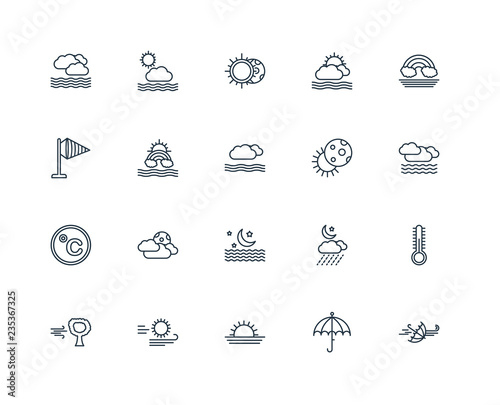 Set Of 20 Universal Editable Icons. Includes Elements Such As Wi