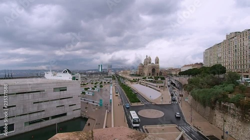 View of the CathÃ©drale Sainte-Marie-Majeure in Marseille, 4k photo