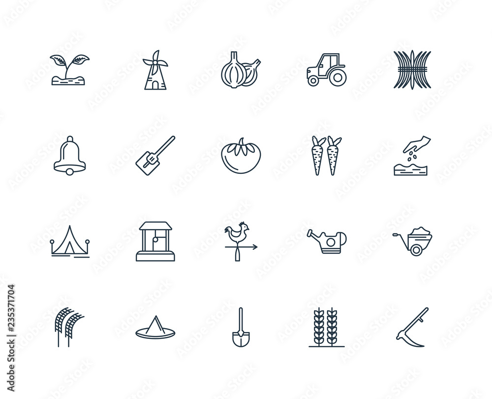 Set Of 20 Universal Editable Icons. Includes Elements Such As Si Set Of 20 Universal Editable Icons. Includes Elements Such As Si