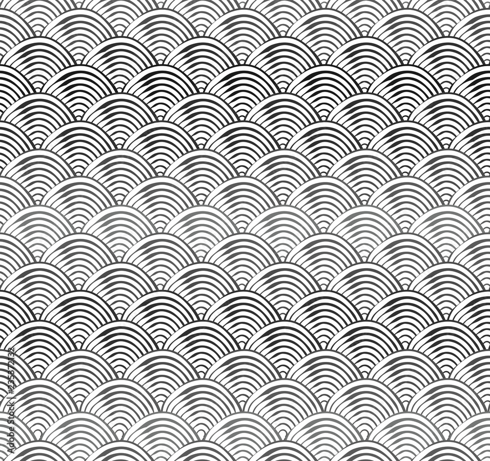 Black and white pattern with abstract fishscales. Can be used for desktop wallpaper or poster,for pattern fills, surface textures, web page backgrounds, textile and more. Black and white pattern with abstract fishscales. Can be used for desktop wallpaper or poster,for pattern fills, surface textures, web page backgrounds, textile and more.
